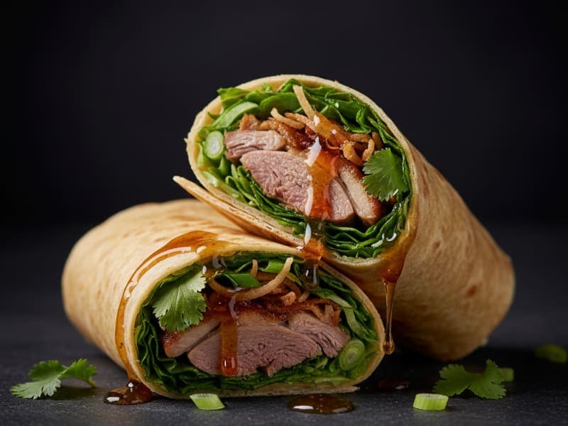 Sticky Thai Honey Duck Wrap
