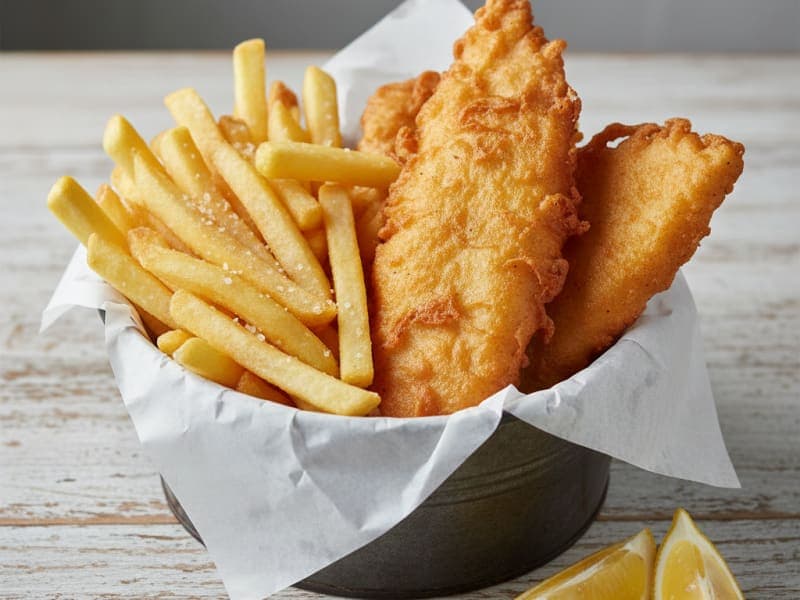 BEER BATTERED FISH & CHIPS