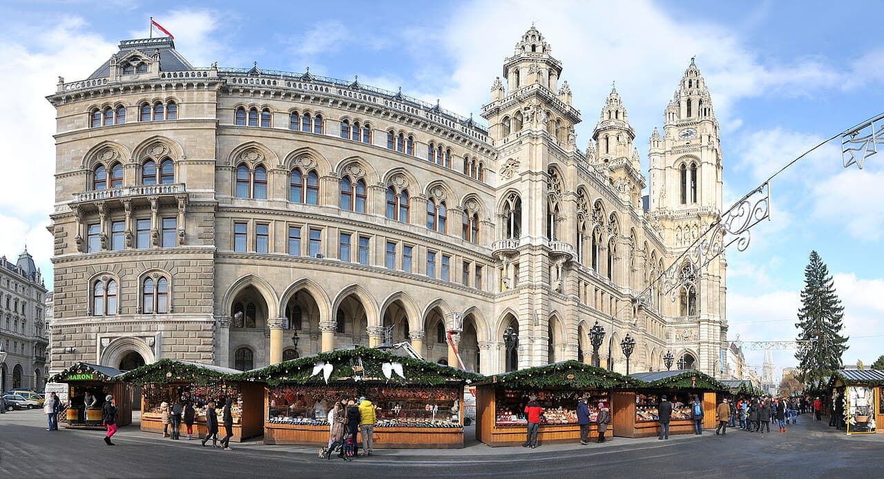 Christmas market in Vienna, photographed in 2012