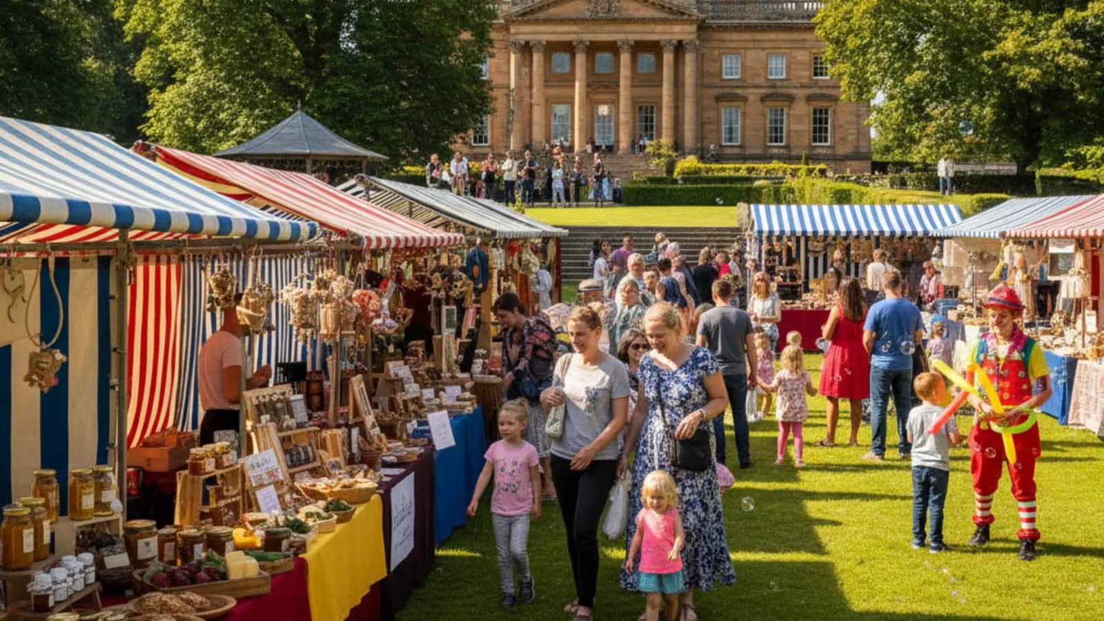 Artisan market at Gosford House with local crafts and food