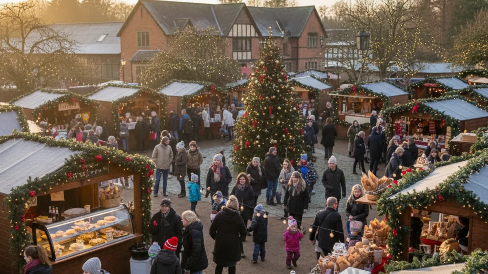 Festive stalls at the Hertfordshire Christmas Shopping Fair