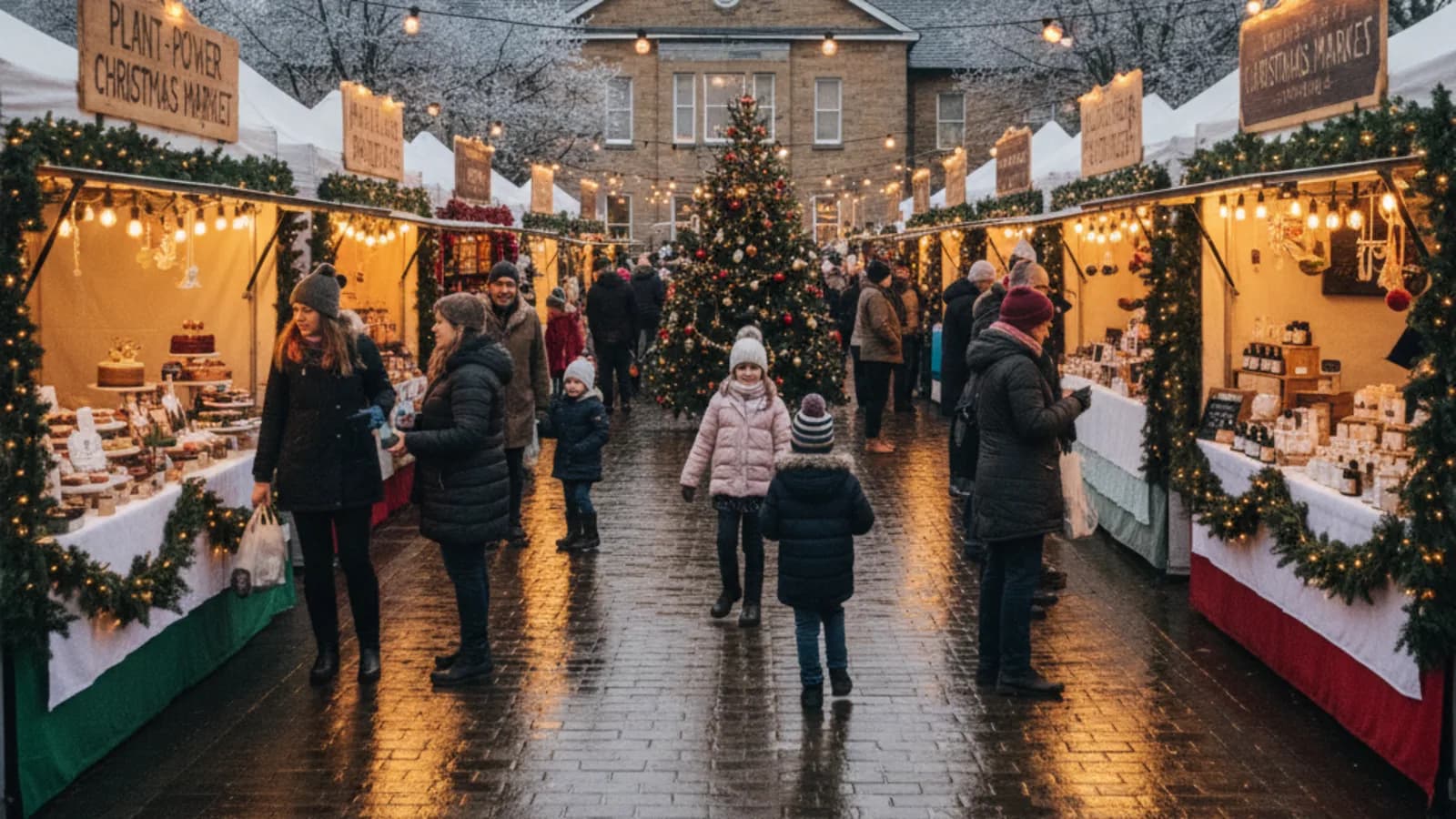Festive atmosphere at the Plant Power Events UK Christmas Market in Stockton-on-Tees