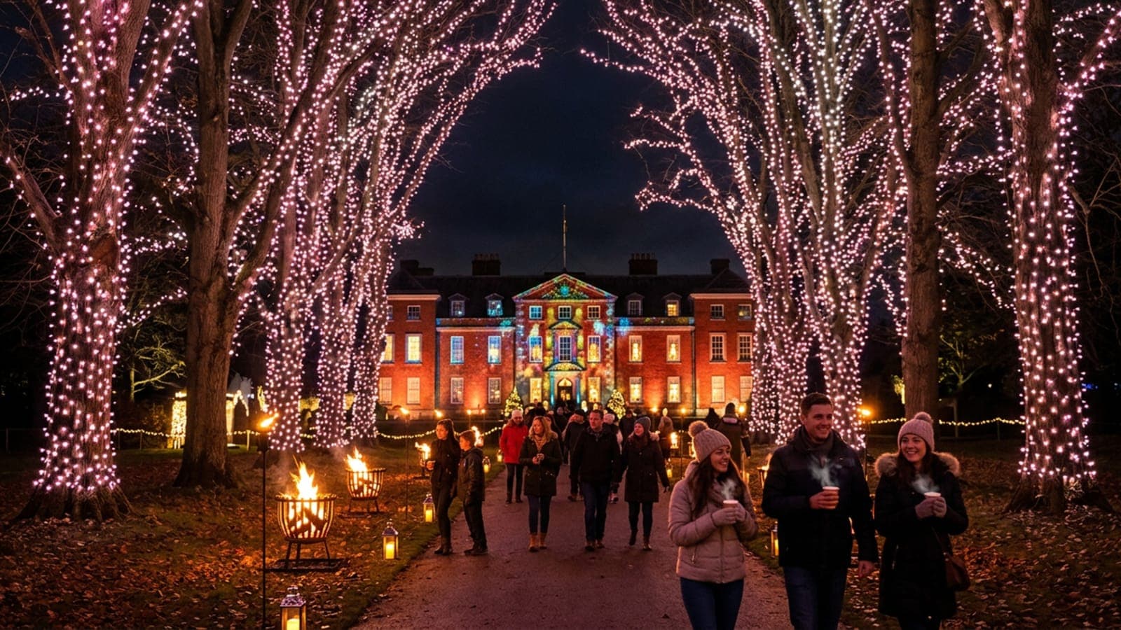 Dunham Massey's Christmas Cathedral and the new house projection for 2026.