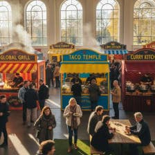 Street Food Expo 2026 at ExCel London with vibrant food stalls
