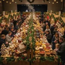 Country Living Magazine Christmas Fair in Glasgow showcasing artisan crafts and festive decor.