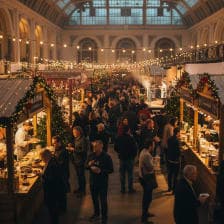 Festive food stalls at the Eat & Drink Festival Christmas London