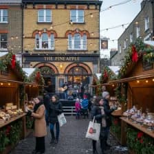 The Pineapple Christmas Market in Kentish Town, London