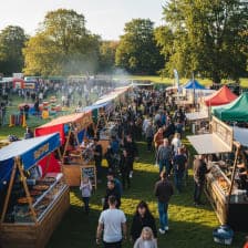 Families enjoying food and music at FeastyFest 2026 in Sutton