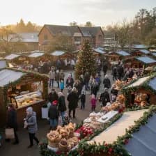 Festive stalls at the Hertfordshire Christmas Shopping Fair