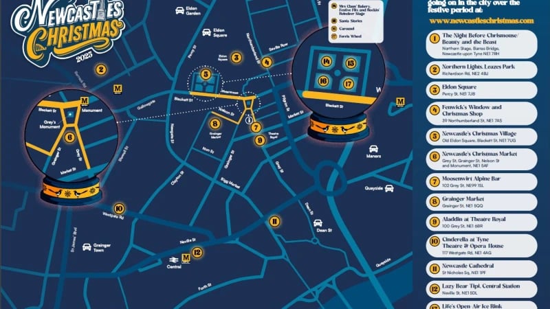 Newcastle Christmas Market 2026: Grey Street & Grainger Street Guide