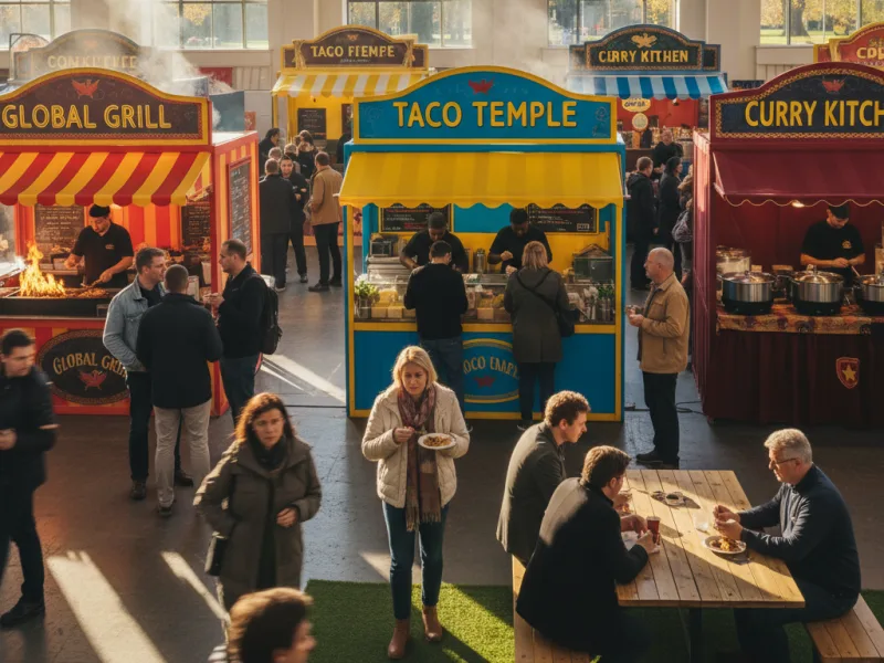 Street Food Expo 2026 at ExCel London with vibrant food stalls