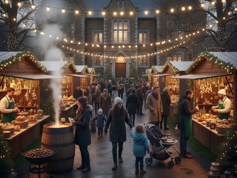 Croxley Green Christmas Market festive atmosphere with stalls