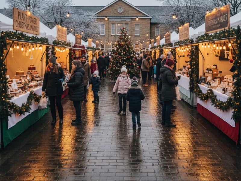 Festive atmosphere at the Plant Power Events UK Christmas Market in Stockton-on-Tees