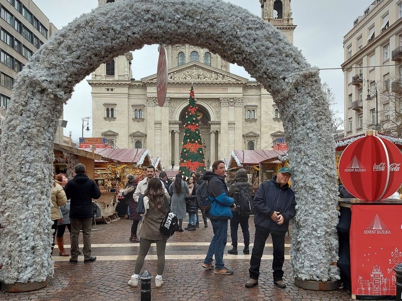 Christmas market in Budapest, photographed in 2023